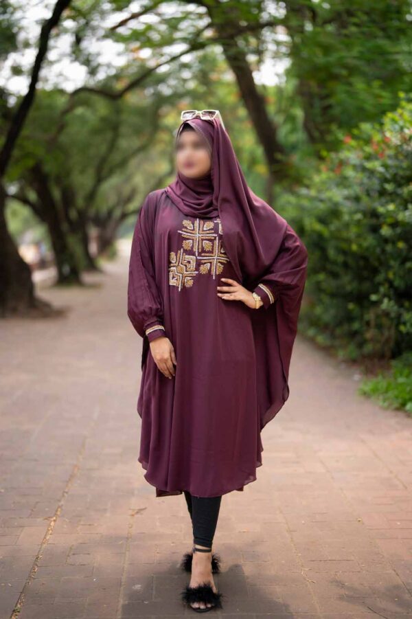 short-abaya-purple