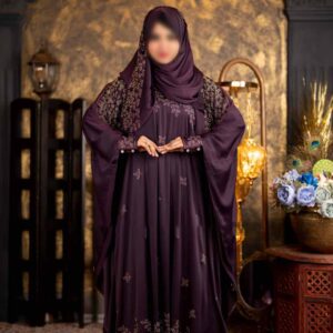 zafran-multi-stone-abaya-maroon